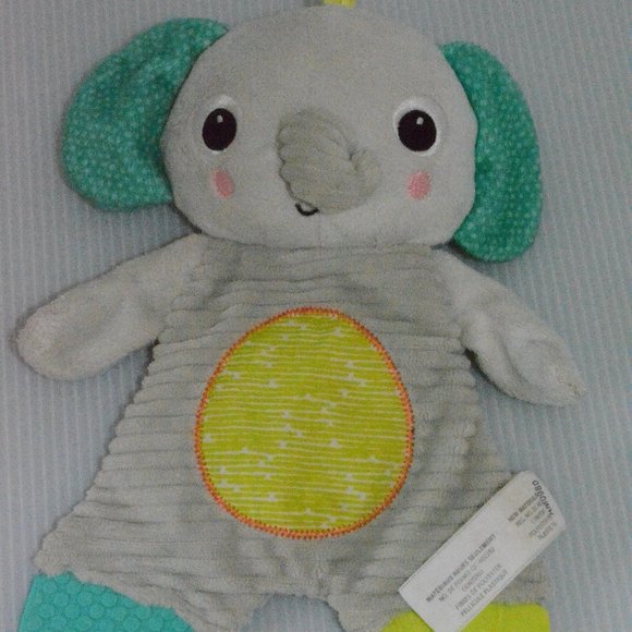 Bright Starts Elephant Snuggle Teethe Plush Lovey - Picture 7 of 7
